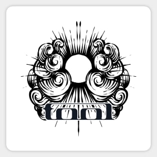 tool band merch sun vintage illustration Sticker